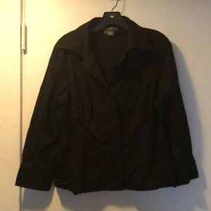 SZ 12 Per Se Black Button Down Blouse